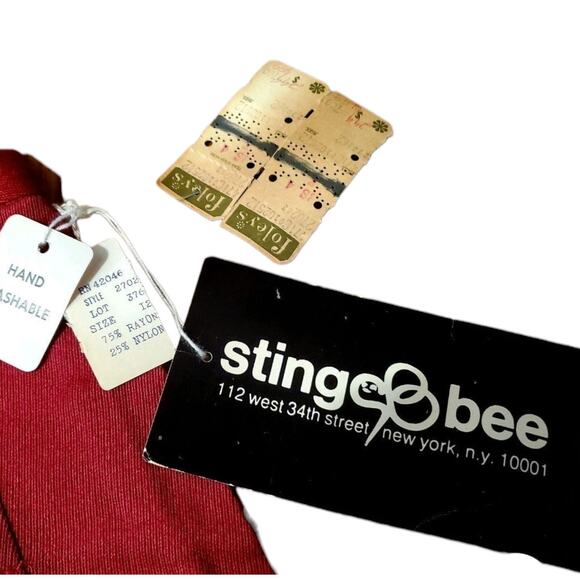 Vintage FOLEY'S Girls Sting Bee Pleated Skirt RETRO NOS Deadstock 70s Scooter - Picture 4 of 4